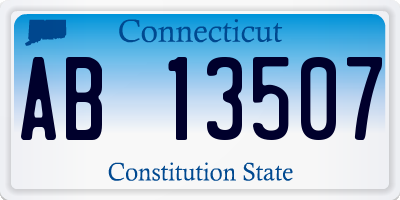CT license plate AB13507