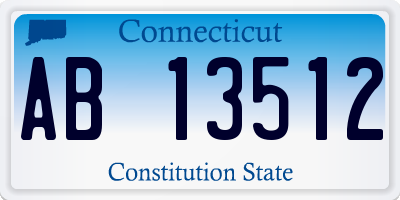 CT license plate AB13512