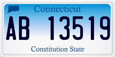 CT license plate AB13519