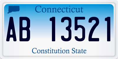 CT license plate AB13521