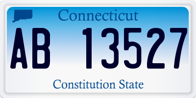 CT license plate AB13527