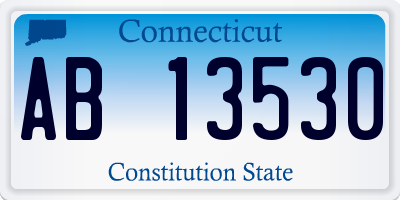 CT license plate AB13530