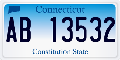CT license plate AB13532