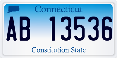 CT license plate AB13536