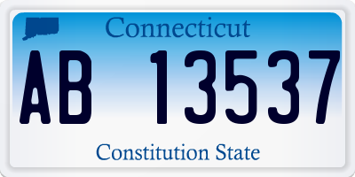 CT license plate AB13537