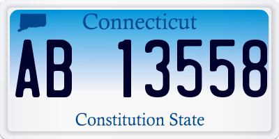 CT license plate AB13558