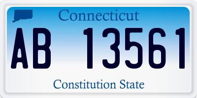 CT license plate AB13561