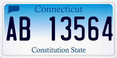 CT license plate AB13564