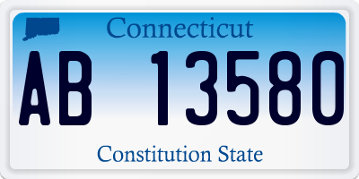 CT license plate AB13580