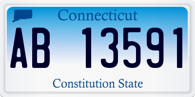 CT license plate AB13591