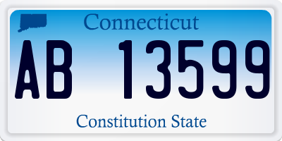 CT license plate AB13599