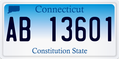 CT license plate AB13601