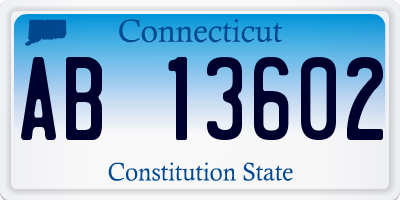 CT license plate AB13602