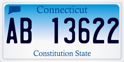 CT license plate AB13622