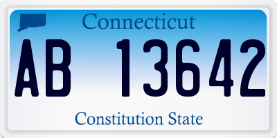 CT license plate AB13642