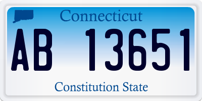 CT license plate AB13651