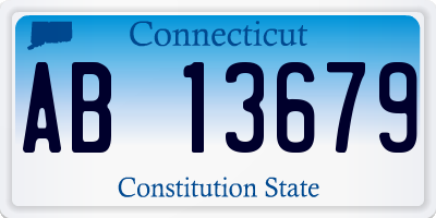 CT license plate AB13679