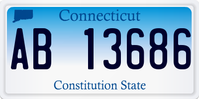 CT license plate AB13686