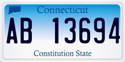 CT license plate AB13694