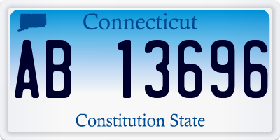 CT license plate AB13696
