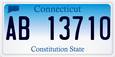 CT license plate AB13710