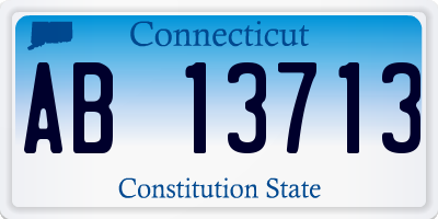 CT license plate AB13713