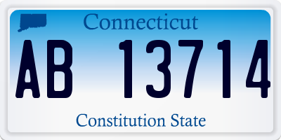 CT license plate AB13714