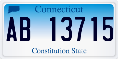 CT license plate AB13715