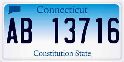 CT license plate AB13716