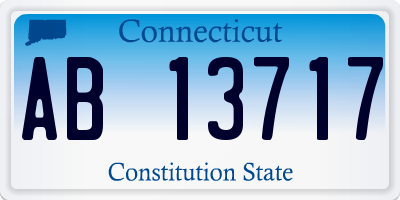 CT license plate AB13717