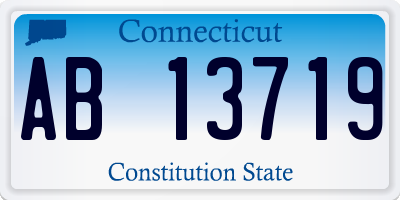 CT license plate AB13719