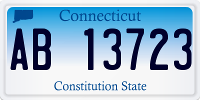 CT license plate AB13723