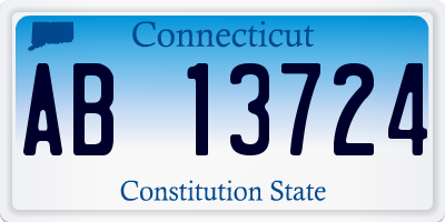 CT license plate AB13724