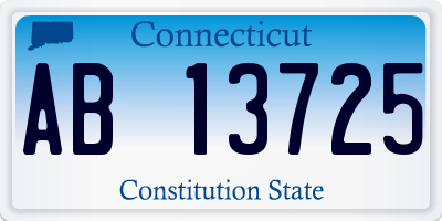 CT license plate AB13725