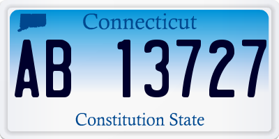 CT license plate AB13727