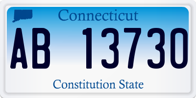 CT license plate AB13730