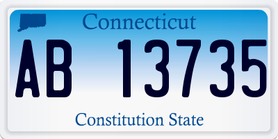 CT license plate AB13735