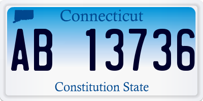 CT license plate AB13736