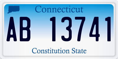 CT license plate AB13741