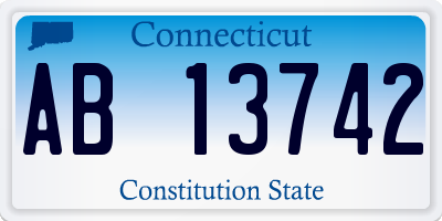 CT license plate AB13742
