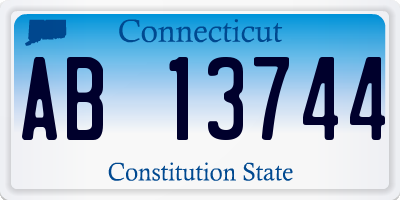 CT license plate AB13744