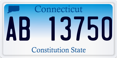 CT license plate AB13750