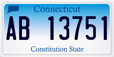 CT license plate AB13751