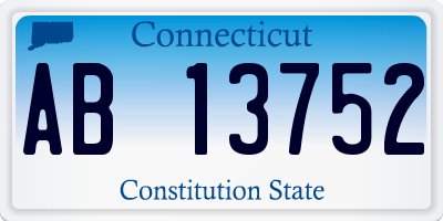 CT license plate AB13752