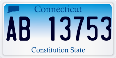 CT license plate AB13753