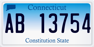 CT license plate AB13754