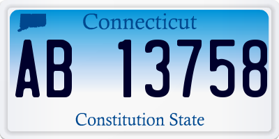 CT license plate AB13758