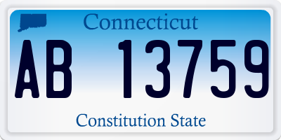 CT license plate AB13759