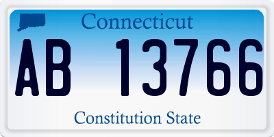 CT license plate AB13766