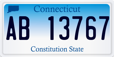 CT license plate AB13767